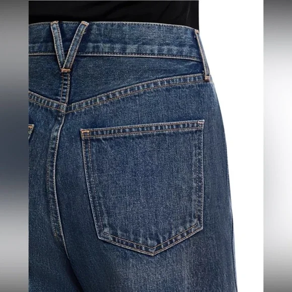 Veronica Beard Taylor Cropped Wide-Leg Jeans 27 NWT Equinox Blue - Picture 4 of 10